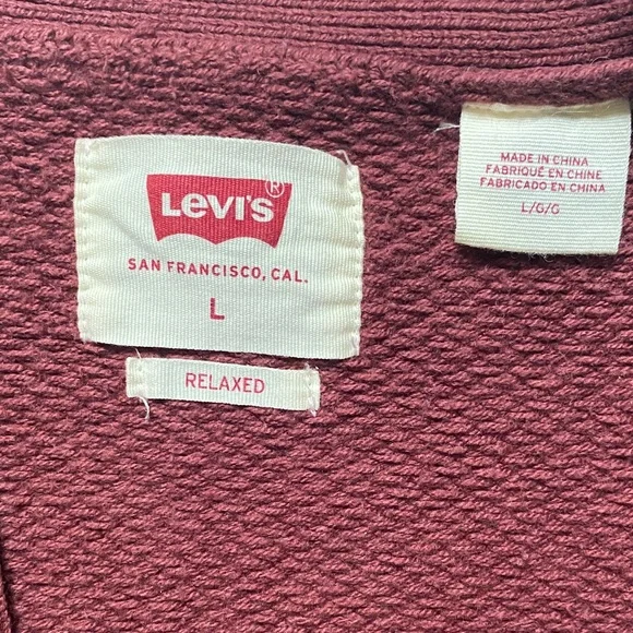 Levi's Men's Cardigan with Brown and Blue Stripes
